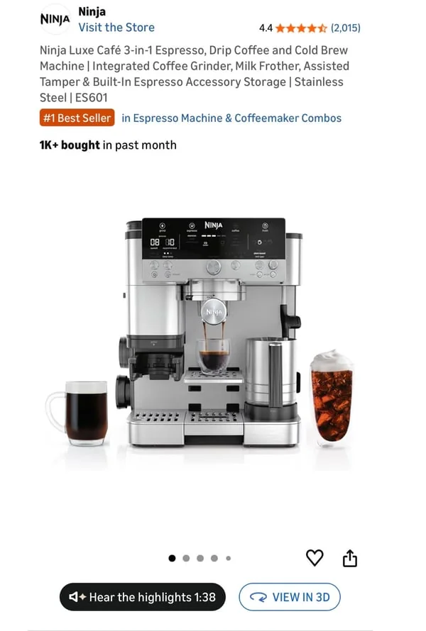 Amazon Home & Kitchen product with View in 3D