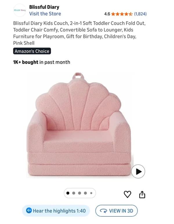 Amazon Home & Kitchen product with View in 3D