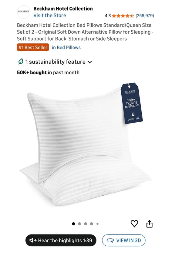 Amazon Home & Kitchen product with View in 3D